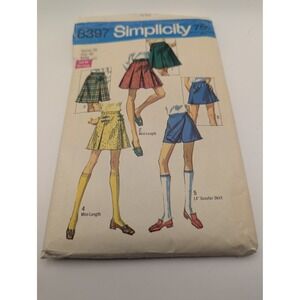 Simplicity 8397 Sewing Pattern Misses Set of Skirts 1969 Complete Multi Length